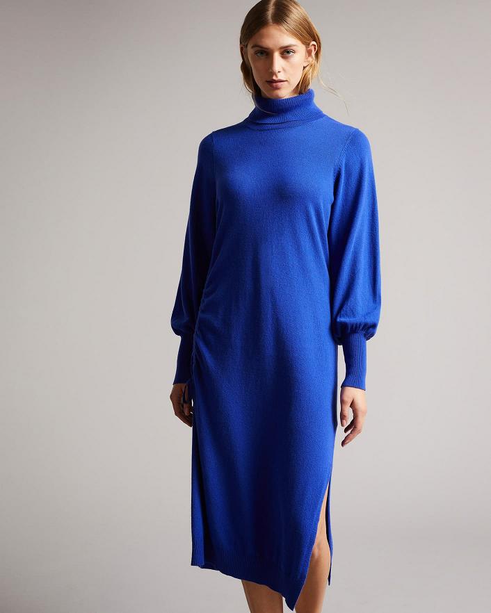 Ted Baker Blue 100% Silk Sheath Midi Dress - Size 2 – Le Prix Fashion &  Consulting
